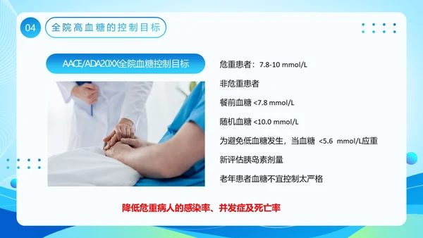 蓝色医疗风全院血糖管理基础知识PPT模板低血糖
