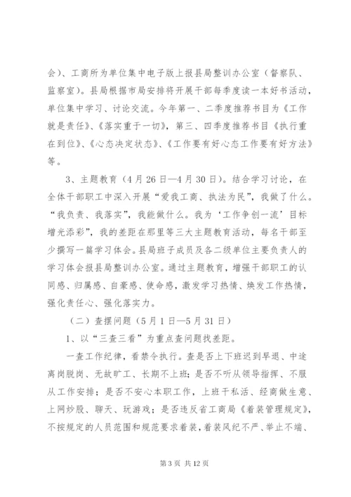 工商局干部队伍作风纪律整治方案.docx