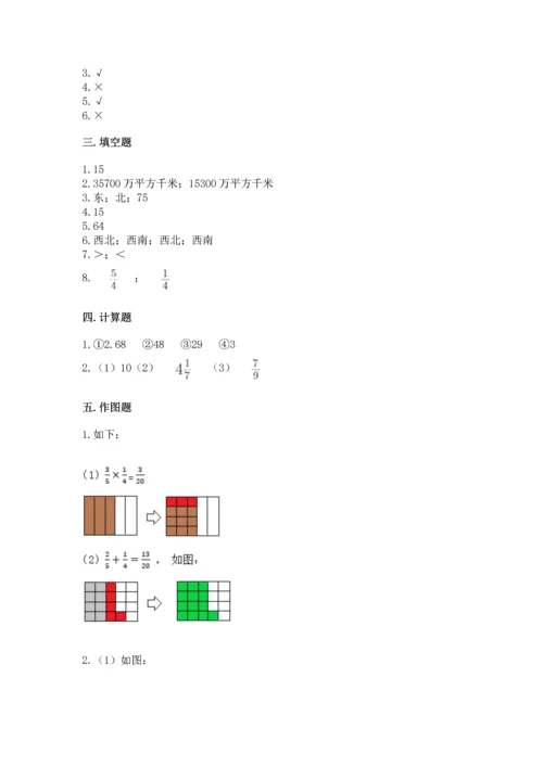 人教版六年级上册数学期中测试卷学生专用.docx