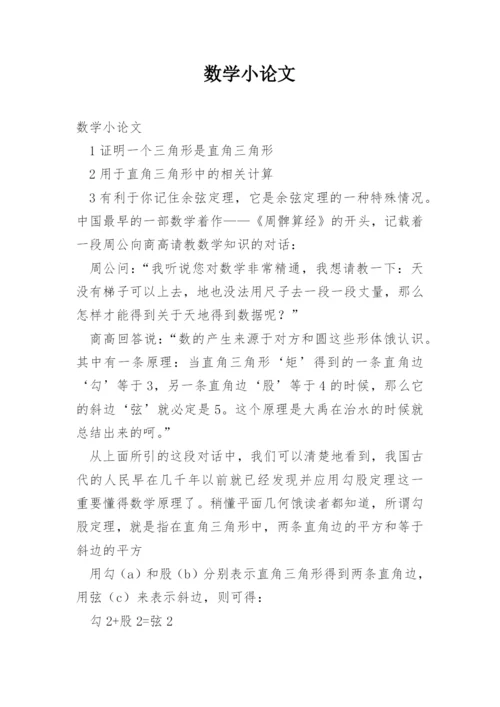 数学小论文编辑最新精选.docx