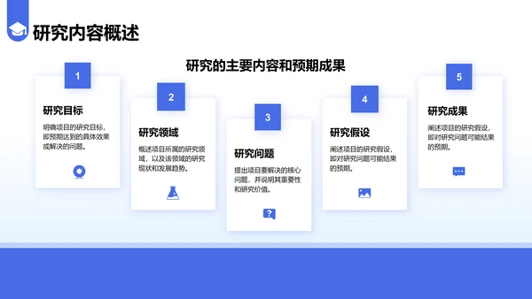 蓝色简约风毕业答辩中期评审报告PPT模板