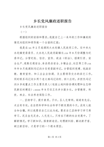 乡长党风廉政述职报告.docx