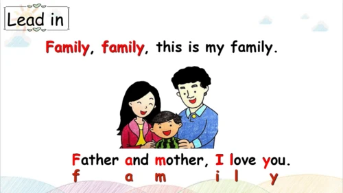 Unit 2 My family Part B Let's learn&Let's chant  课