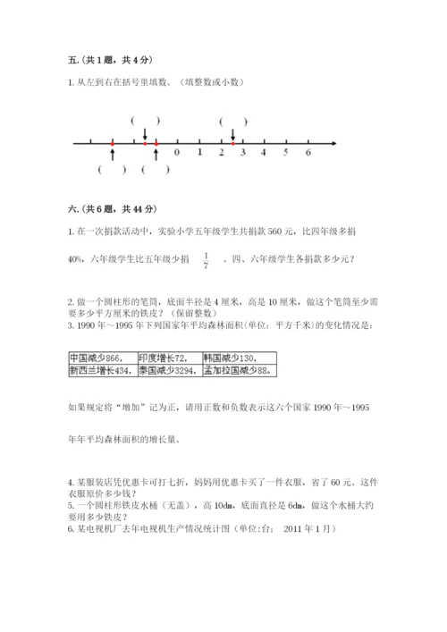 小学毕业班数学检测卷及答案【典优】.docx