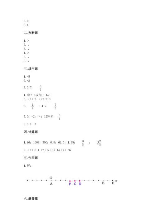 秀峰区六年级下册数学期末测试卷完美版.docx