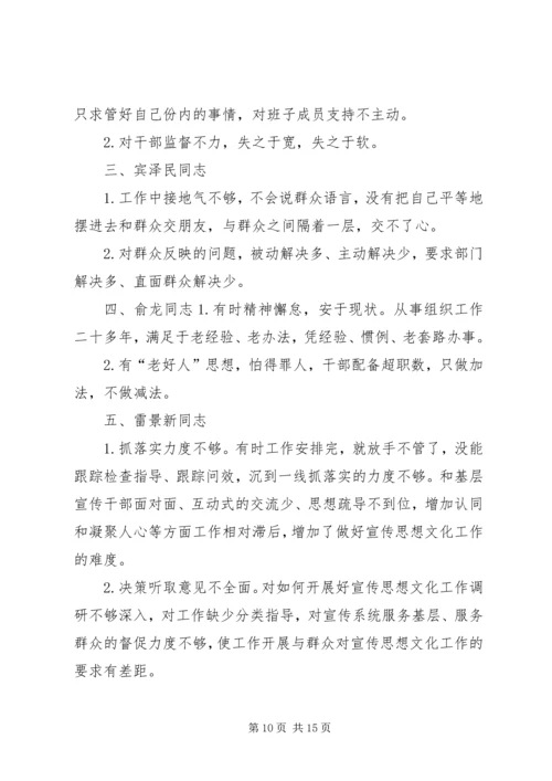 互相批评意见汇总清单.docx