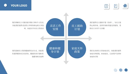 蓝色简约商务员工入职培训PPT通用模板