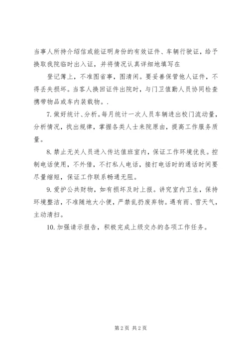 传达室管理标准及程序.docx