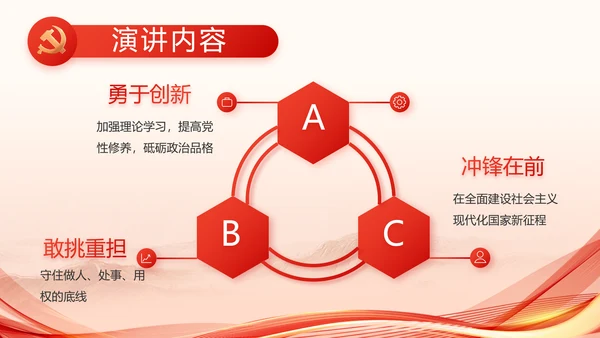 红色党建党支部述职报告PPT党课