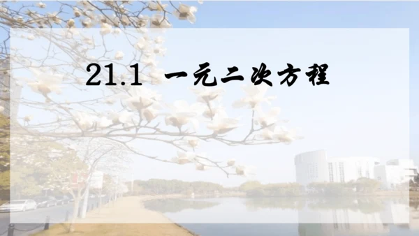 人教版数学九年级上册21.1 一元二次方程课件（共24张PPT）