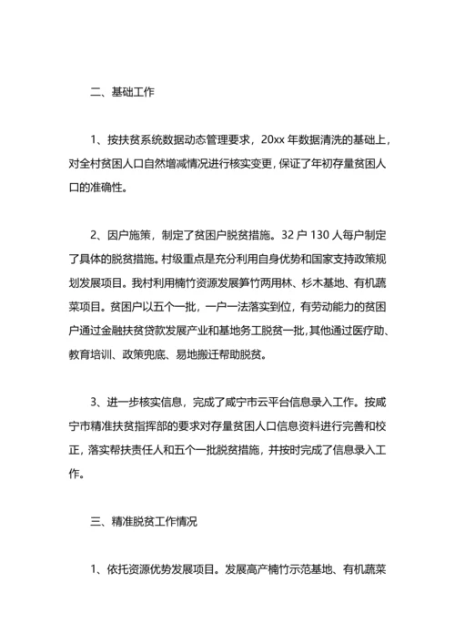 村2020上半年精准扶贫工作总结.docx