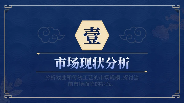 蓝色中国风传统工艺营销策划PPT模板