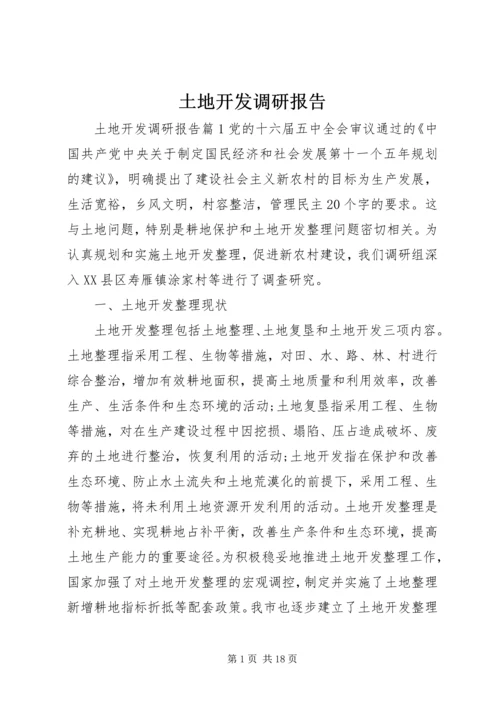 土地开发调研报告.docx