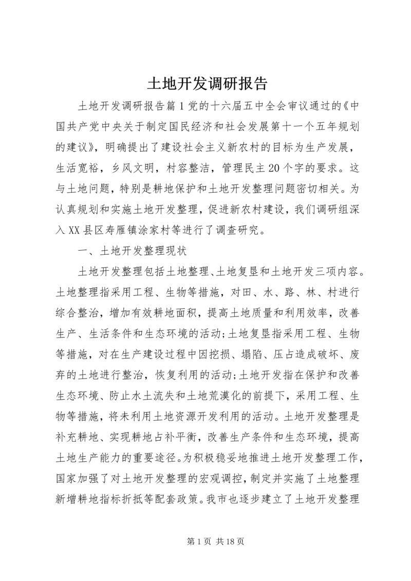 土地开发调研报告.docx