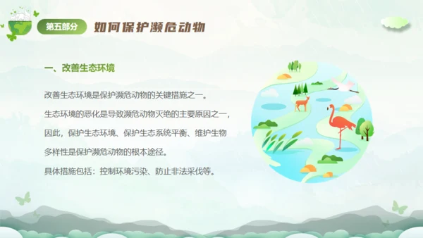 保护濒危动物，拯救美好生命通用PPT模板