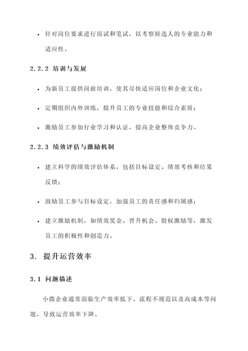 小微企业管理难题解决方案