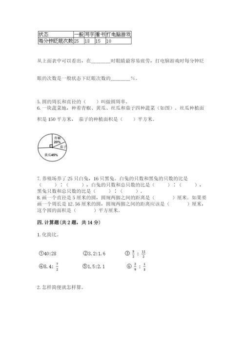 六年级数学上册期末考试卷精品【必刷】.docx
