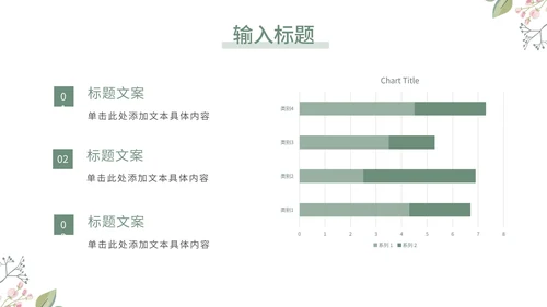 绿色小清新花卉教学PPT模板