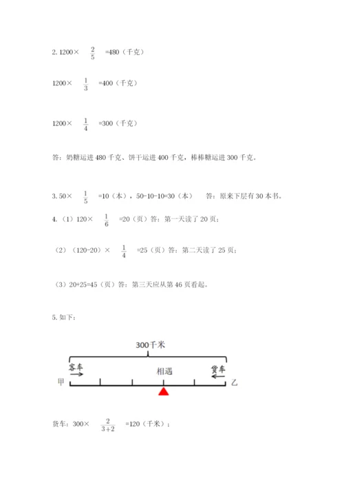 苏教版六年级上册数学第五单元 分数四则混合运算 测试卷（综合题）.docx