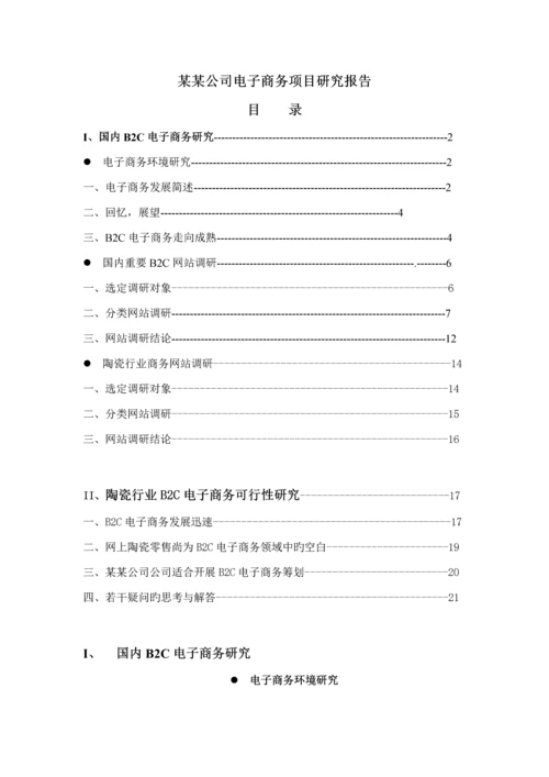 企业电子商务专项项目专题研究报告.docx