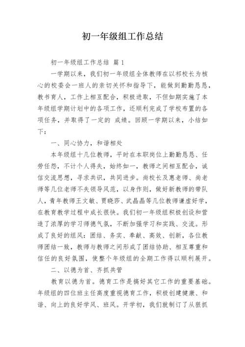 初一年级组工作总结.docx