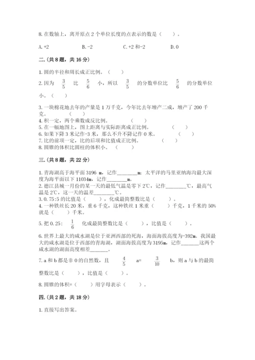 苏教版数学六年级下册试题期末模拟检测卷【必刷】.docx