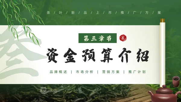 茶文化，茶叶新品推广通用PPT模板