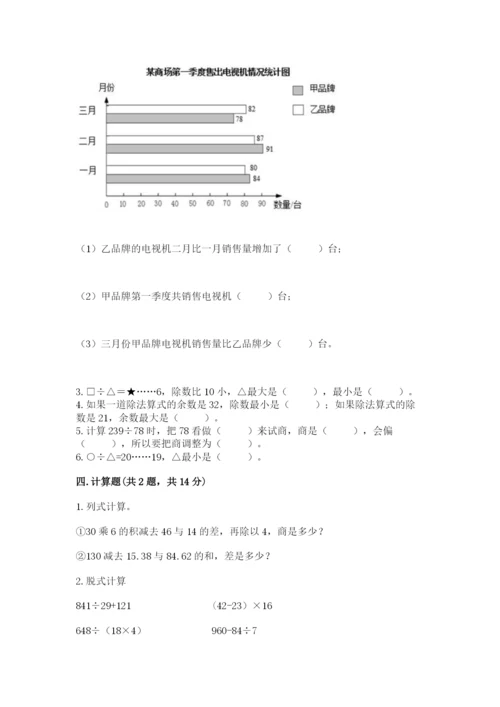 苏教版小学数学四年级上册期末卷（巩固）.docx