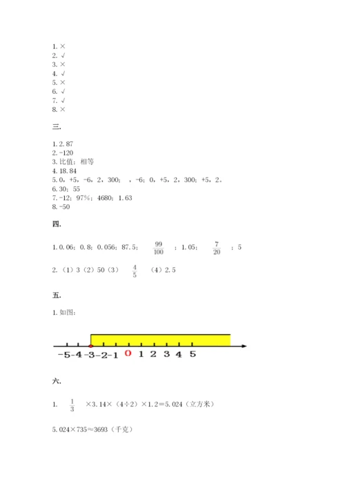 西师大版小升初数学模拟试卷含答案（研优卷）.docx