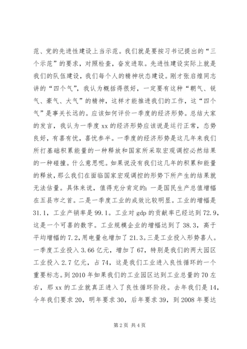 县委书记在县委常委经济形势分析会上的讲话 (6).docx