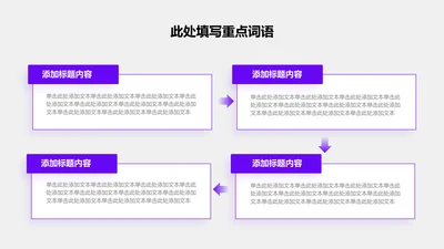 工作总结-紫色矩形商务风4项递进关系图示