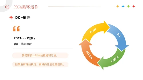 红色3D简约商务风企业PDCA循环工作方法培训课件PPT模板pdca