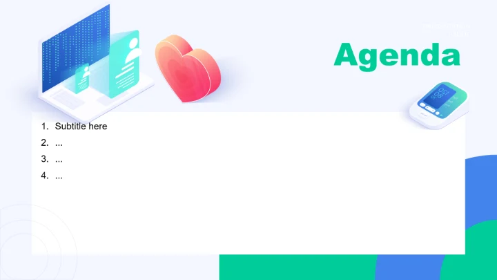 绿色微立体智慧医疗通用PPT主题