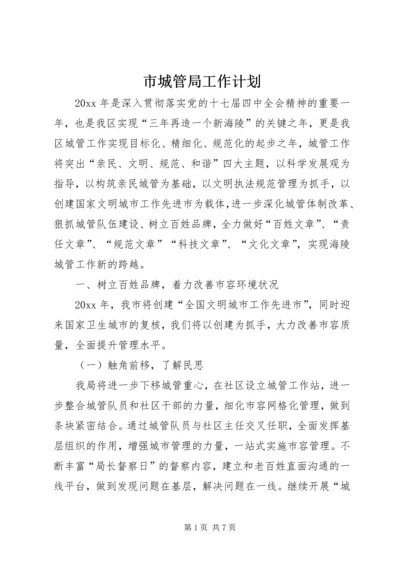 市城管局工作计划 (3).docx