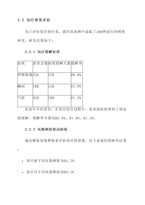 氧疗工作总结报告