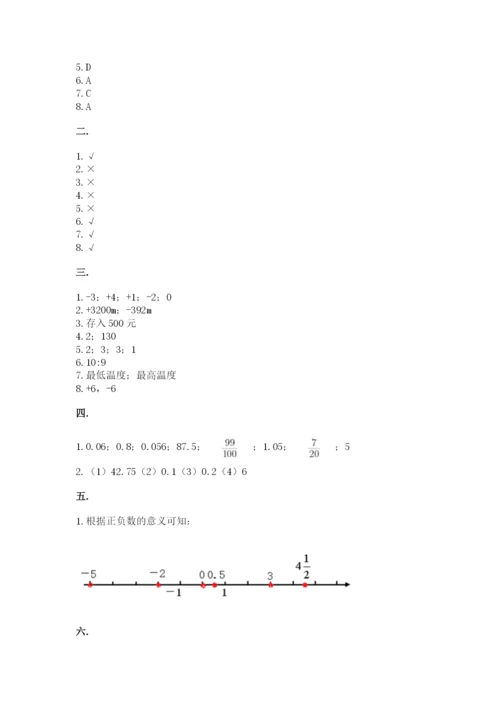 苏教版六年级数学小升初试卷含精品答案.docx