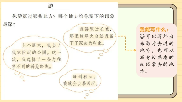 统编版语文四年级下册第五单元 习作：游_____（课件）