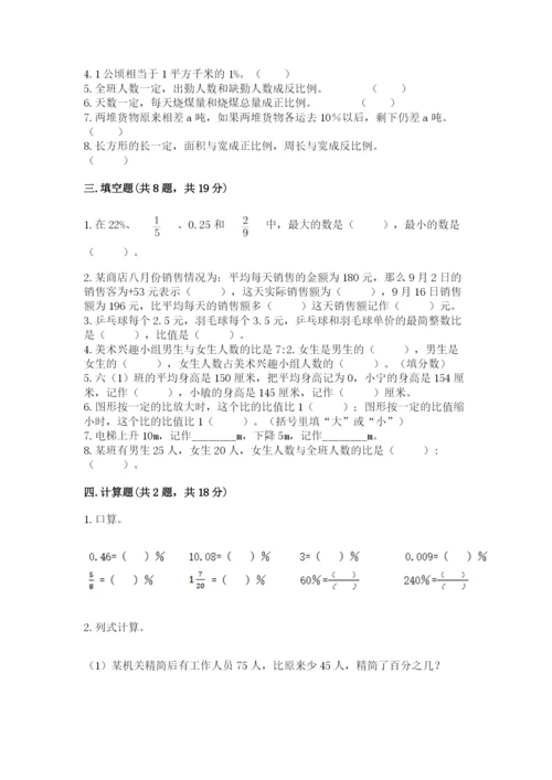 小学六年级下册数学期末卷附答案（精练）.docx