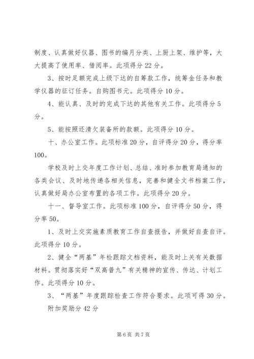 学校长岗位目标管理责任状自评报告 (5).docx