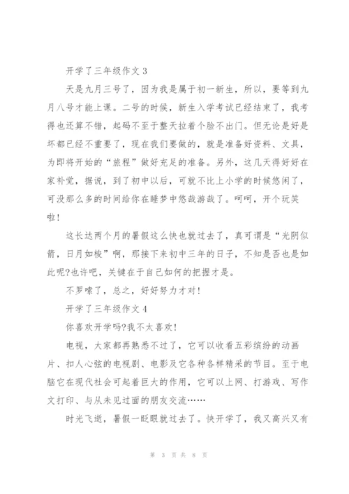 开学了三年级作文10篇.docx