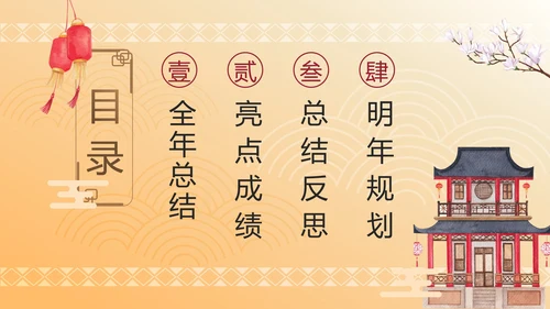 古风山水传统文化年终工作总结PPT模板