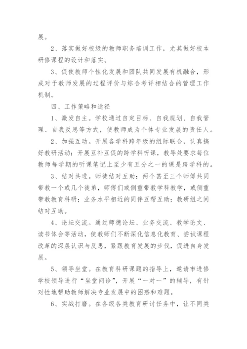 学校教师专业发展规划方案.docx