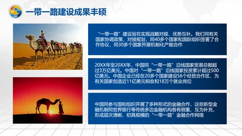 全球一带一路国际合作高峰论坛PPT模板
