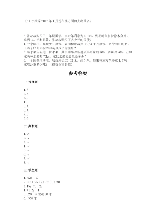 小升初数学期末测试卷附参考答案ab卷.docx