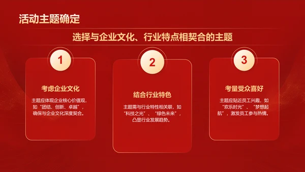 红色喜庆风企业年会活动策划PPT模板