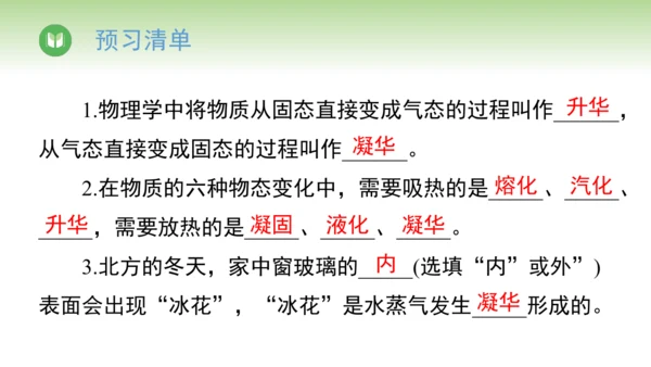 2024-2025学年人教版物理八年级上册3.4升华和凝华课件（21页ppt）