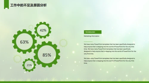 工作计划绿草地草坪动态通用PPT模板