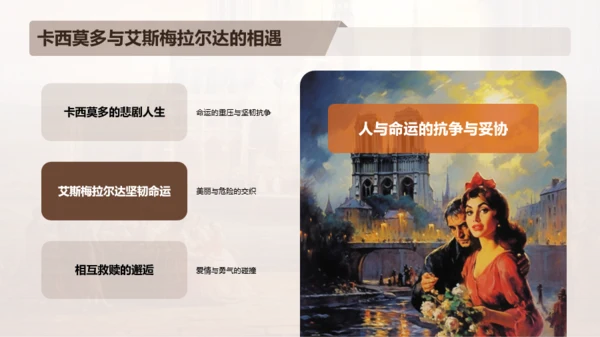 橙色复古读书笔记巴黎圣母院PPT模板