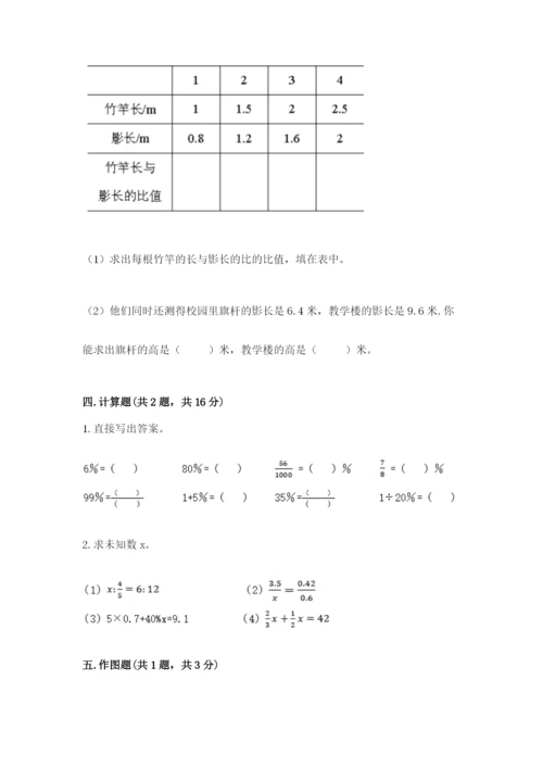 淮阴县六年级下册数学期末测试卷word版.docx