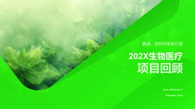 202X生物医疗项目回顾PPT模板